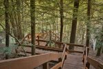 Decking leading down to the Cartecay River